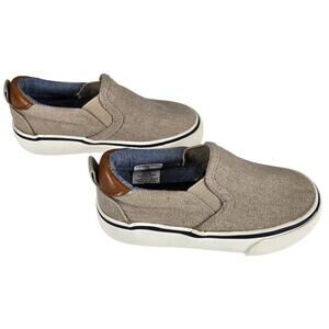 TOMMY BAHAMA UNISEX KHAKI SLIP-ON CANVAS SHOES TODDLER SIZE 6